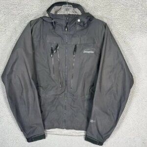 Patagonia‎ Jacket Mens Small Gray River Salt H2NO Hooded Fishing Hiking Outdoors